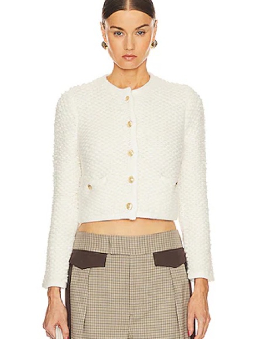Helsa Laki Cardigan with Gold Buttons